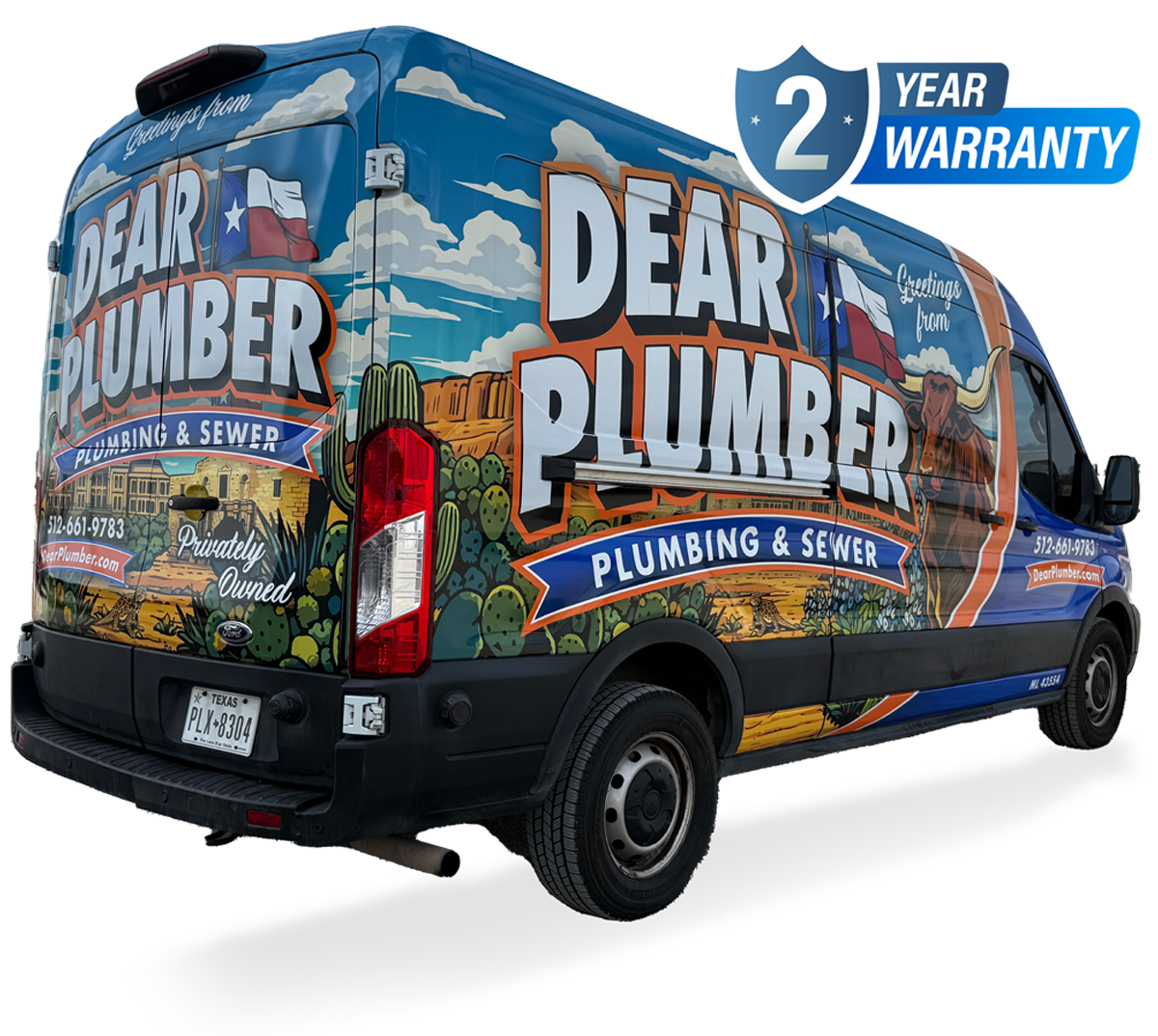 Dear Plumber Truck - 2 year warranty